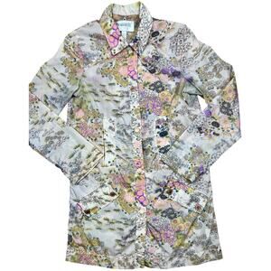 Vintage Rodarte for Target Floral Print Coat Jacket XS Women’s Pastel Boho Y2K